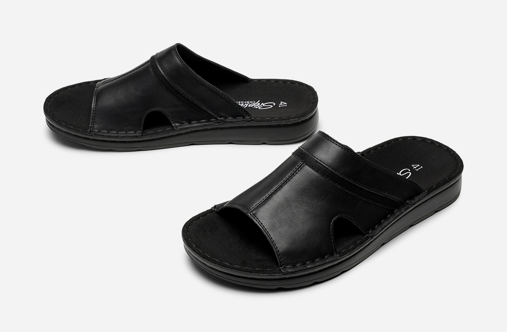 STEPSIDE, Sandal med reimer Sort