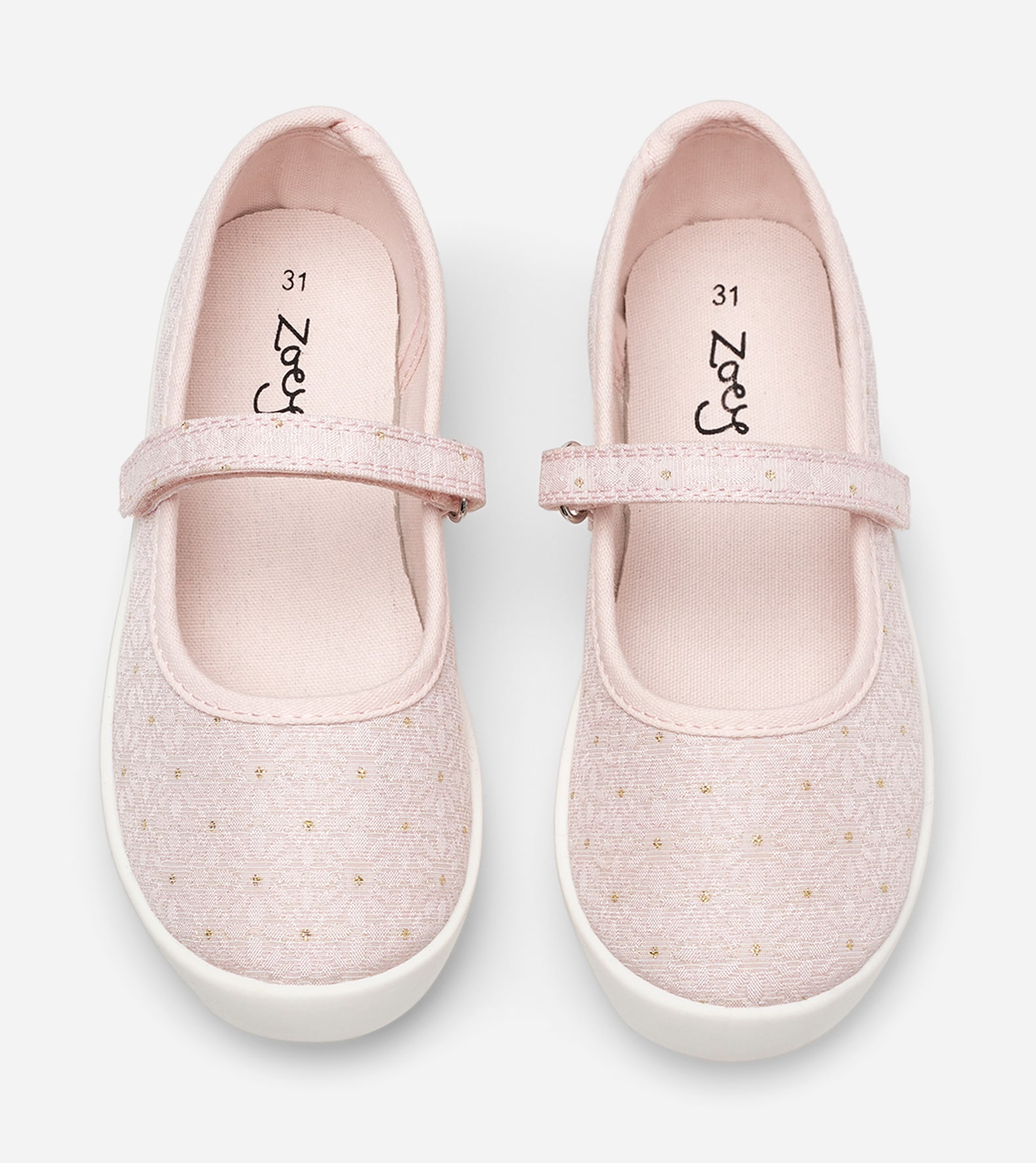 ZOEY, Tekstilsko med glitter Rosa