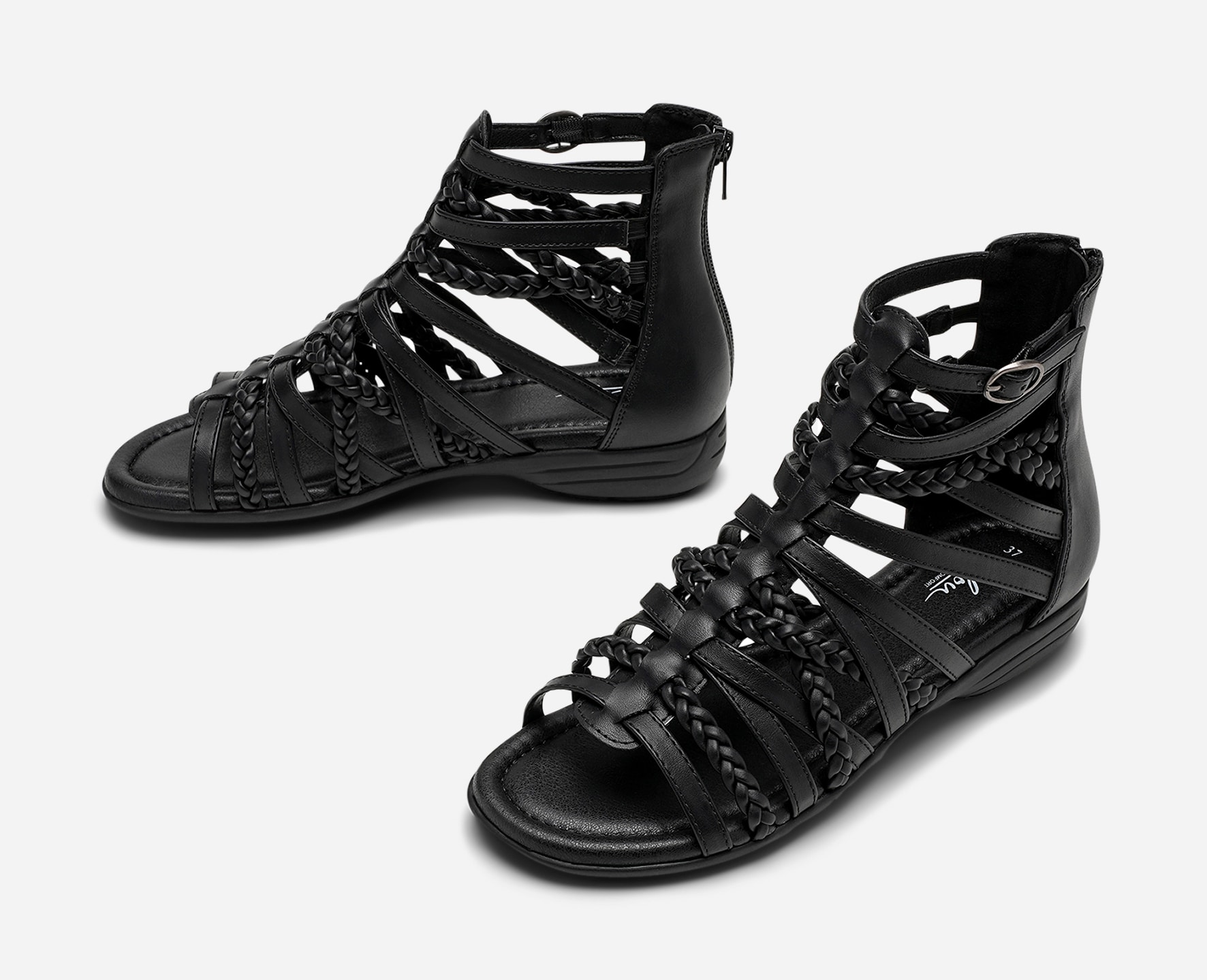 CLOU COMFORT, Sandal med reimer Sort