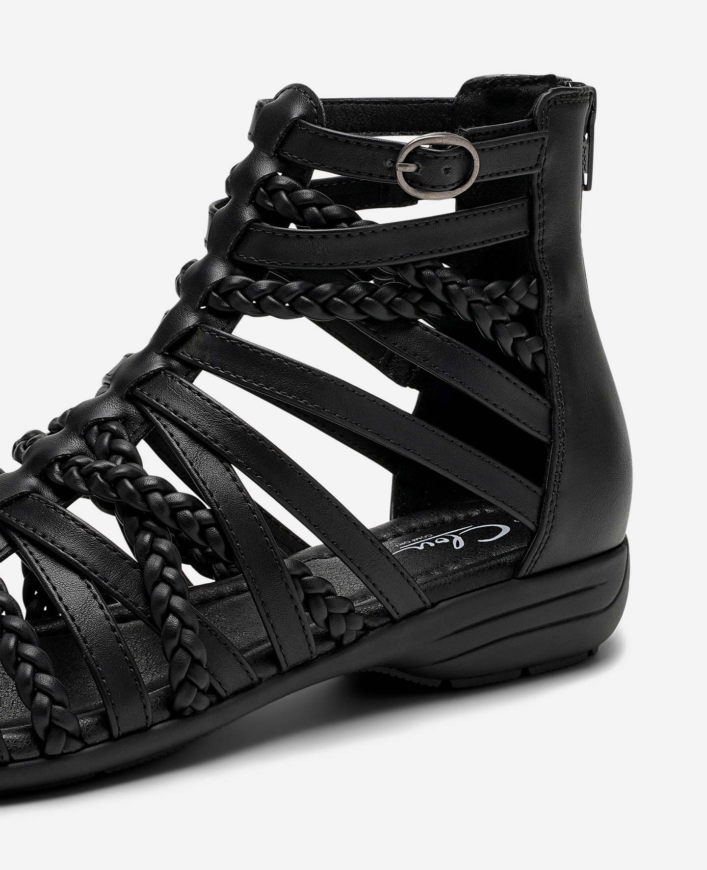 CLOU COMFORT, Sandal med reimer Sort