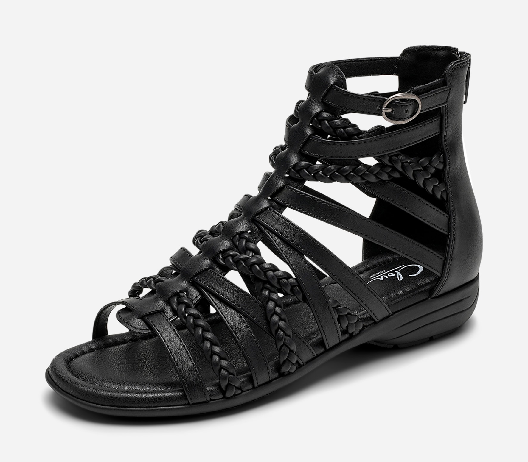 CLOU COMFORT, Sandal med reimer Sort