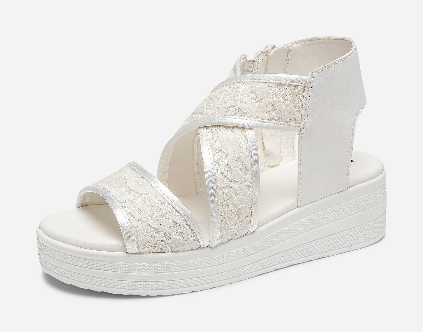 ZOEY, Sandal med platåsåle Hvit