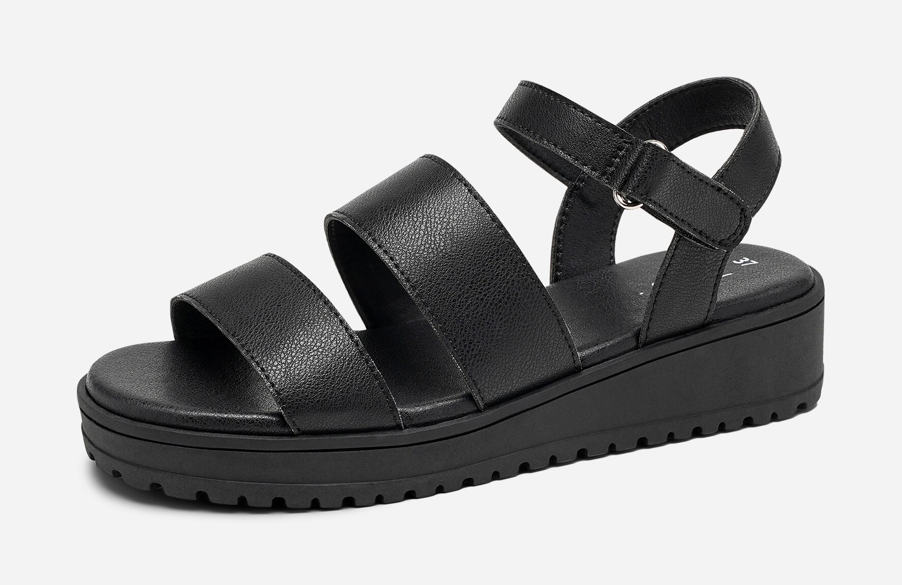 ZOEY, Sandal med lav hæl Sort