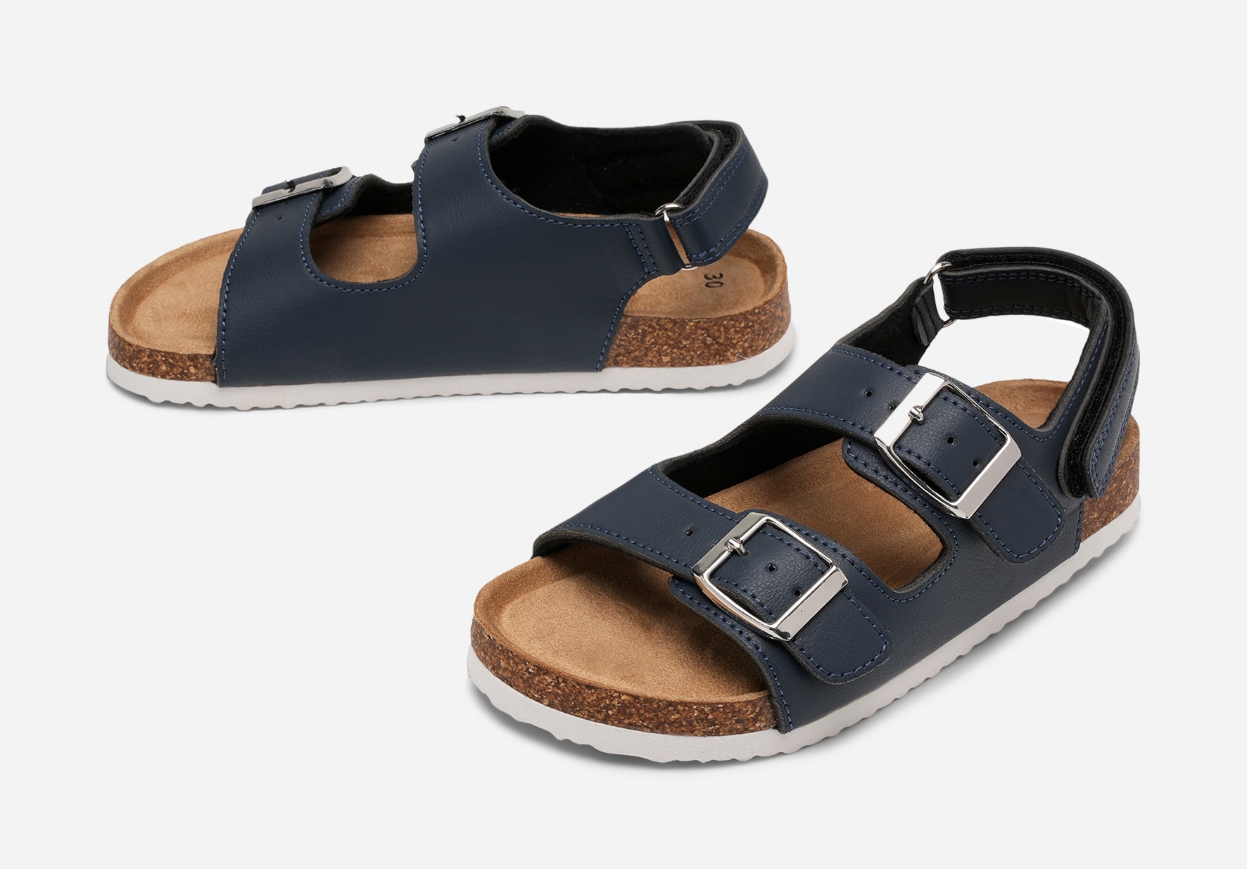 LEJON, Sandal med spenne Blå