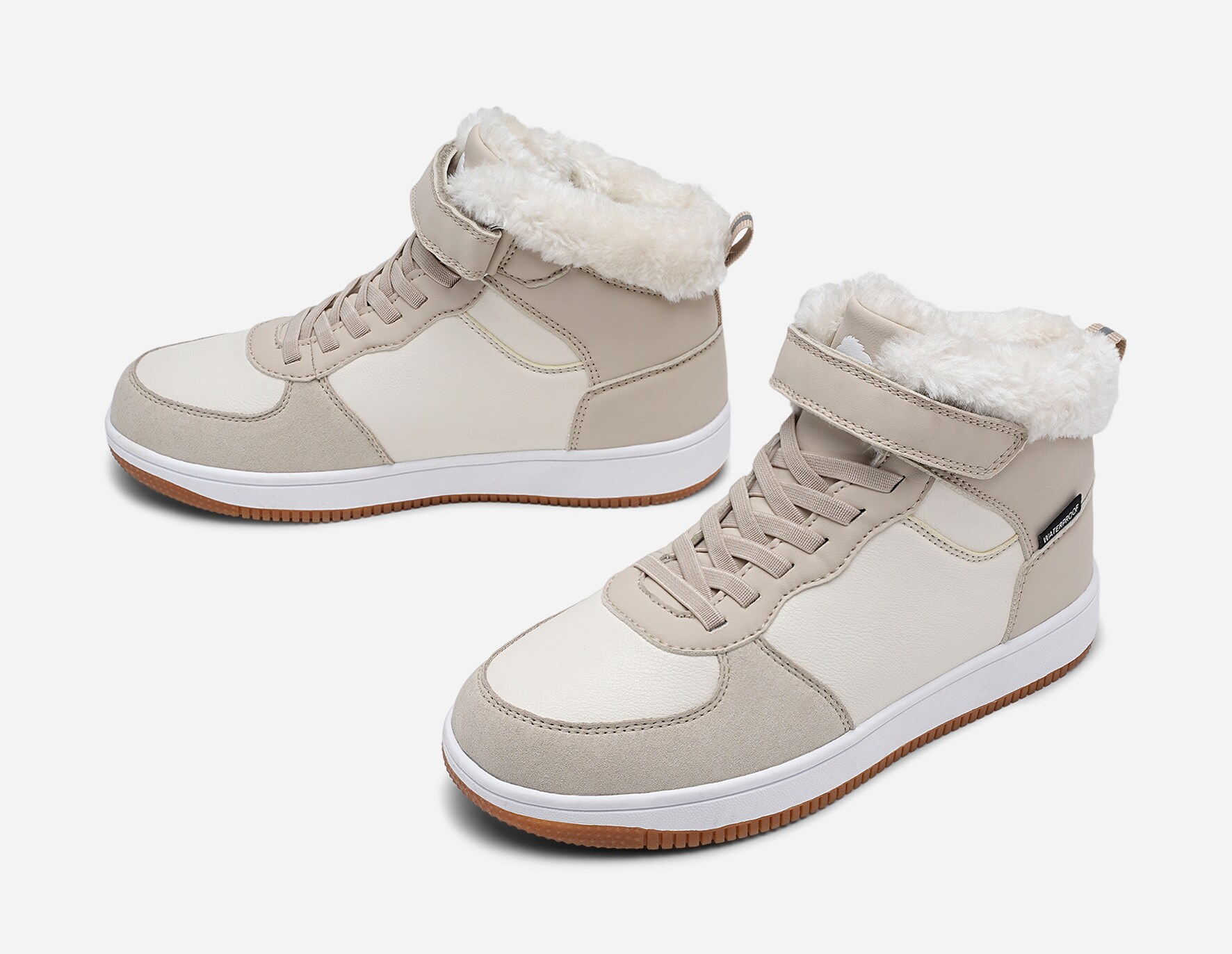 LEJON, Varmforet høy sneakers waterproof Hvit