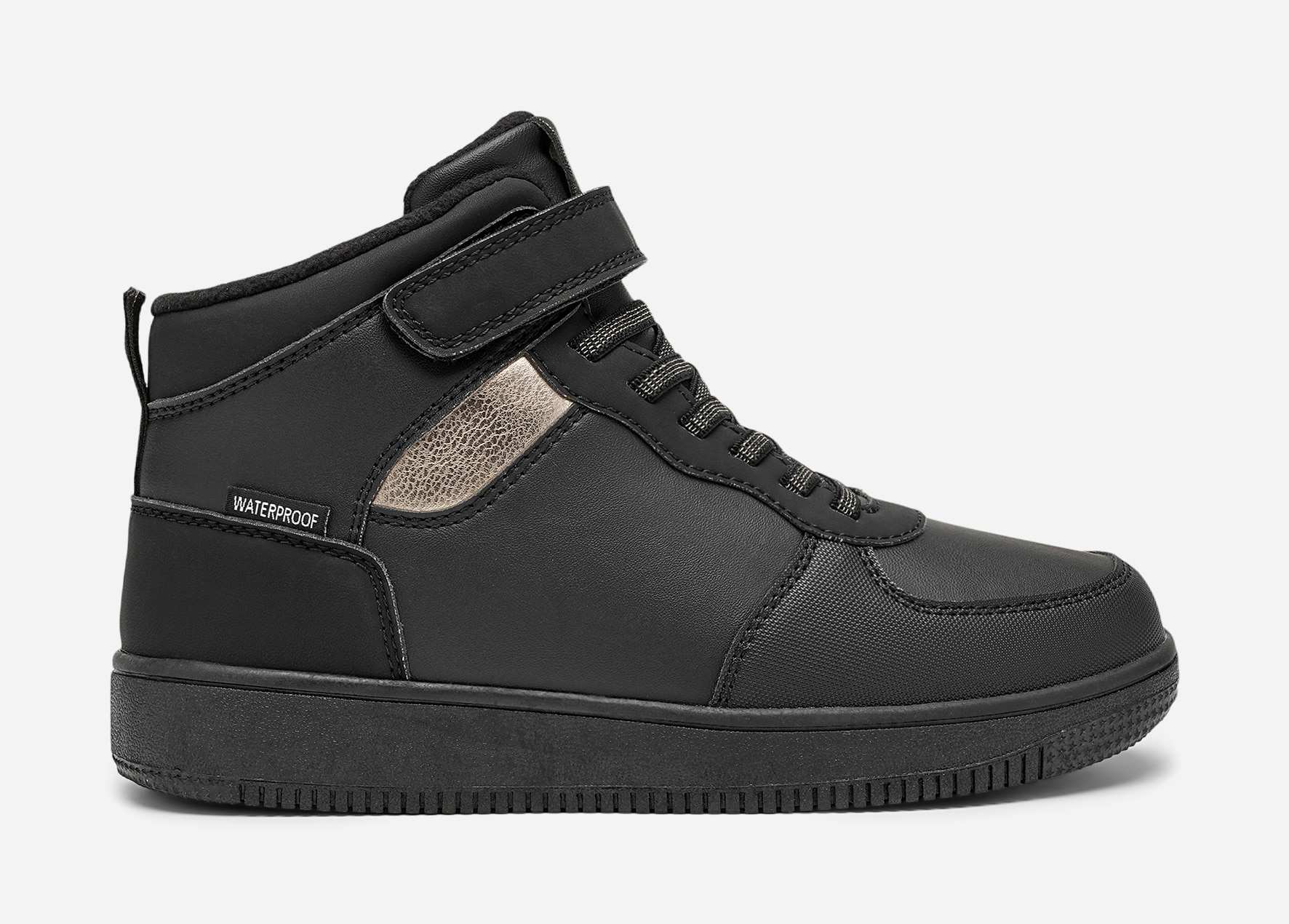 LEJON, Fleeceforet høy sneakers waterproof Sort