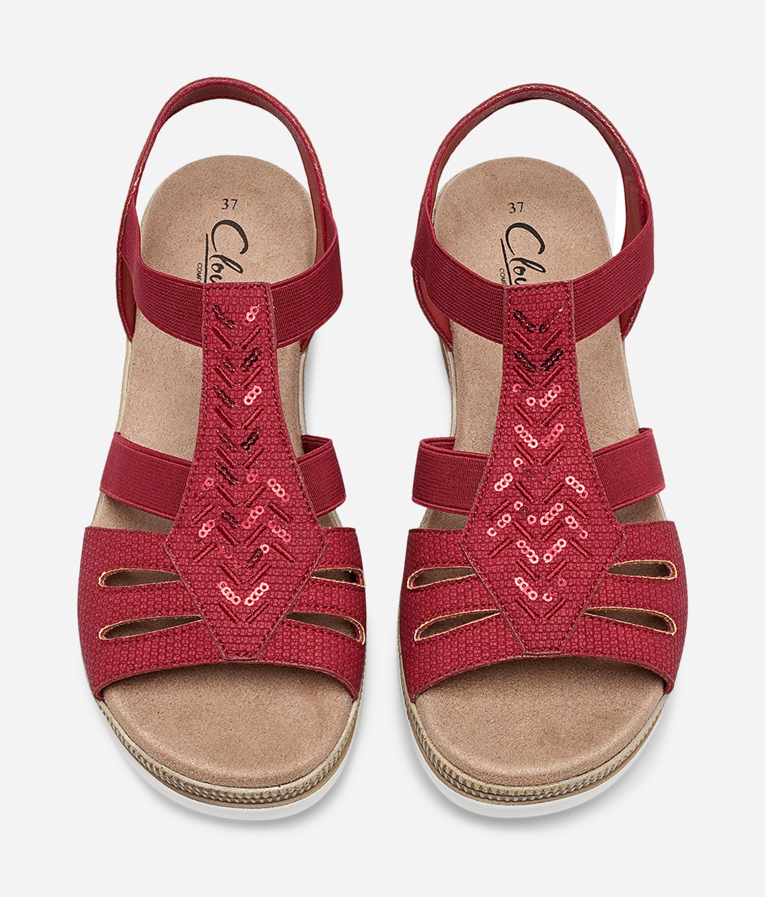 CLOU COMFORT, Sandal Rød