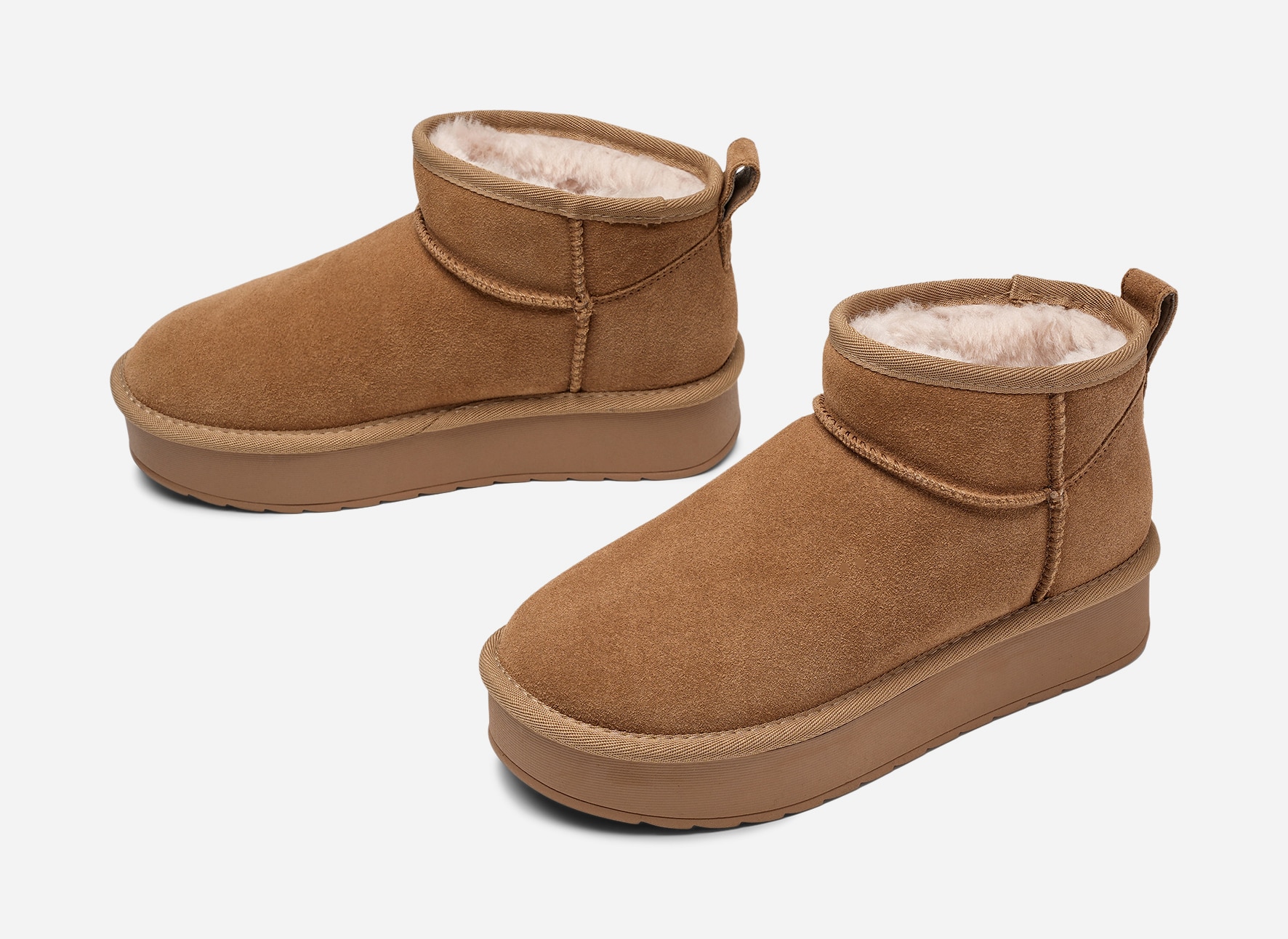 CLOU, Varmforet boots Beige