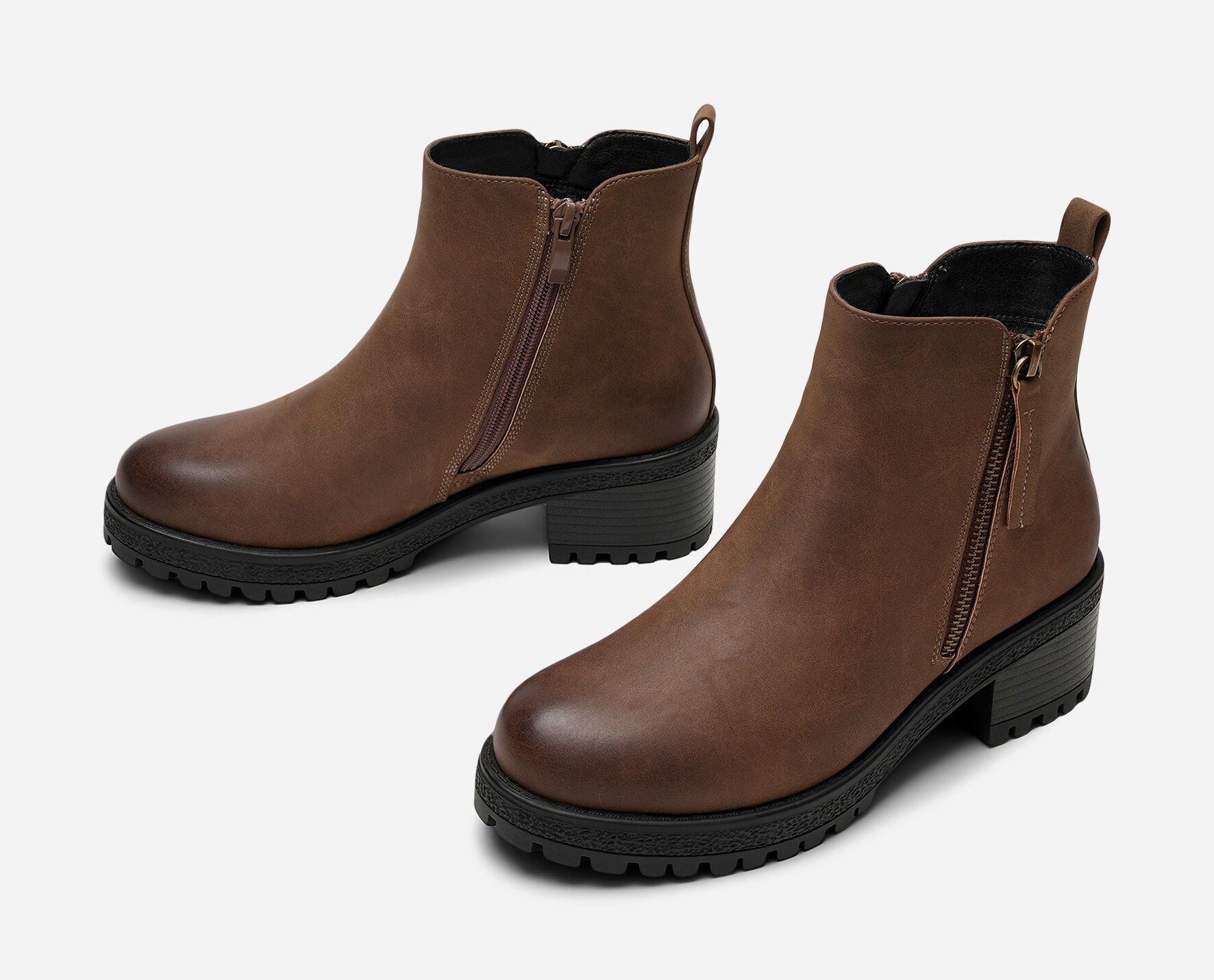 CLOU COMFORT, Boots med glidelås Brun