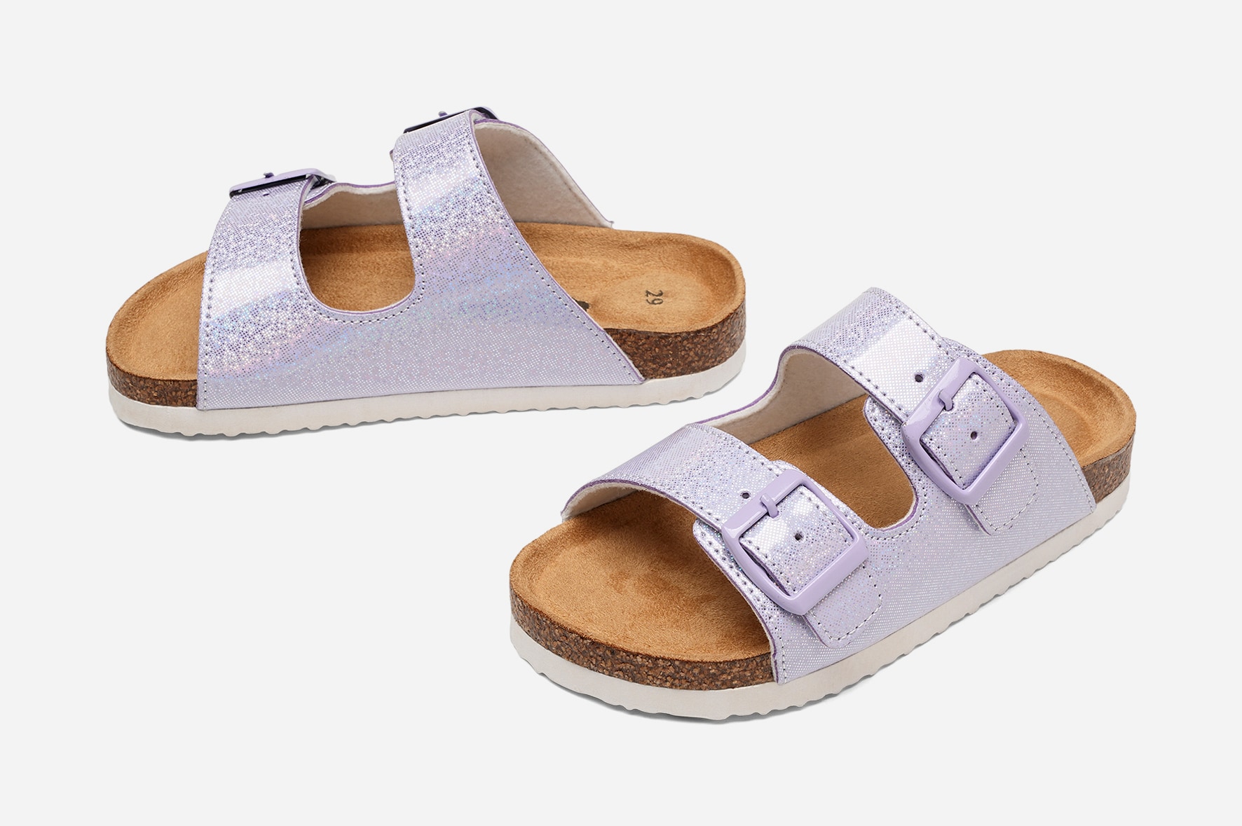 LEJON, Sandal med spenne Lilla