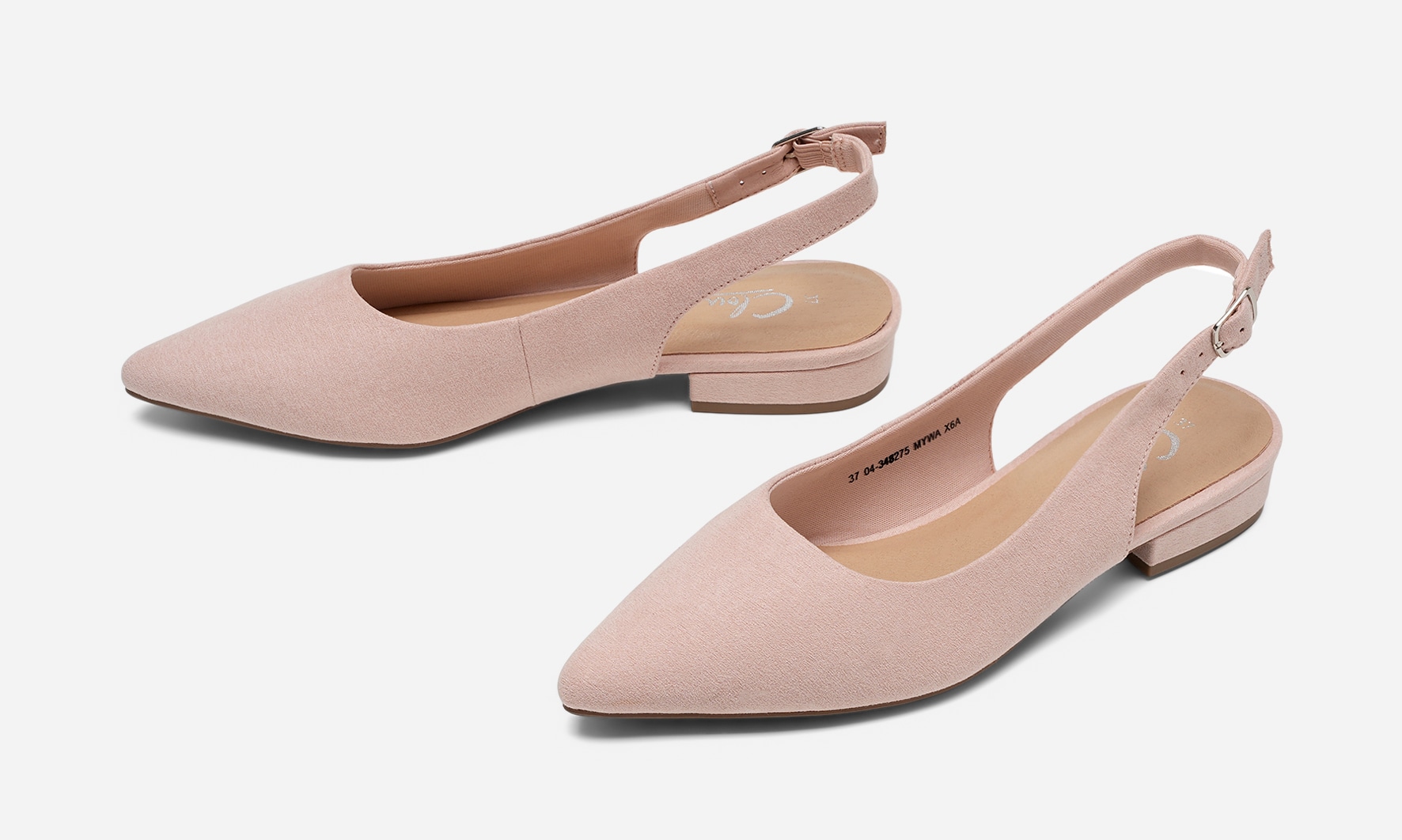 CLOU, Ballerinasko med slingback Rosa