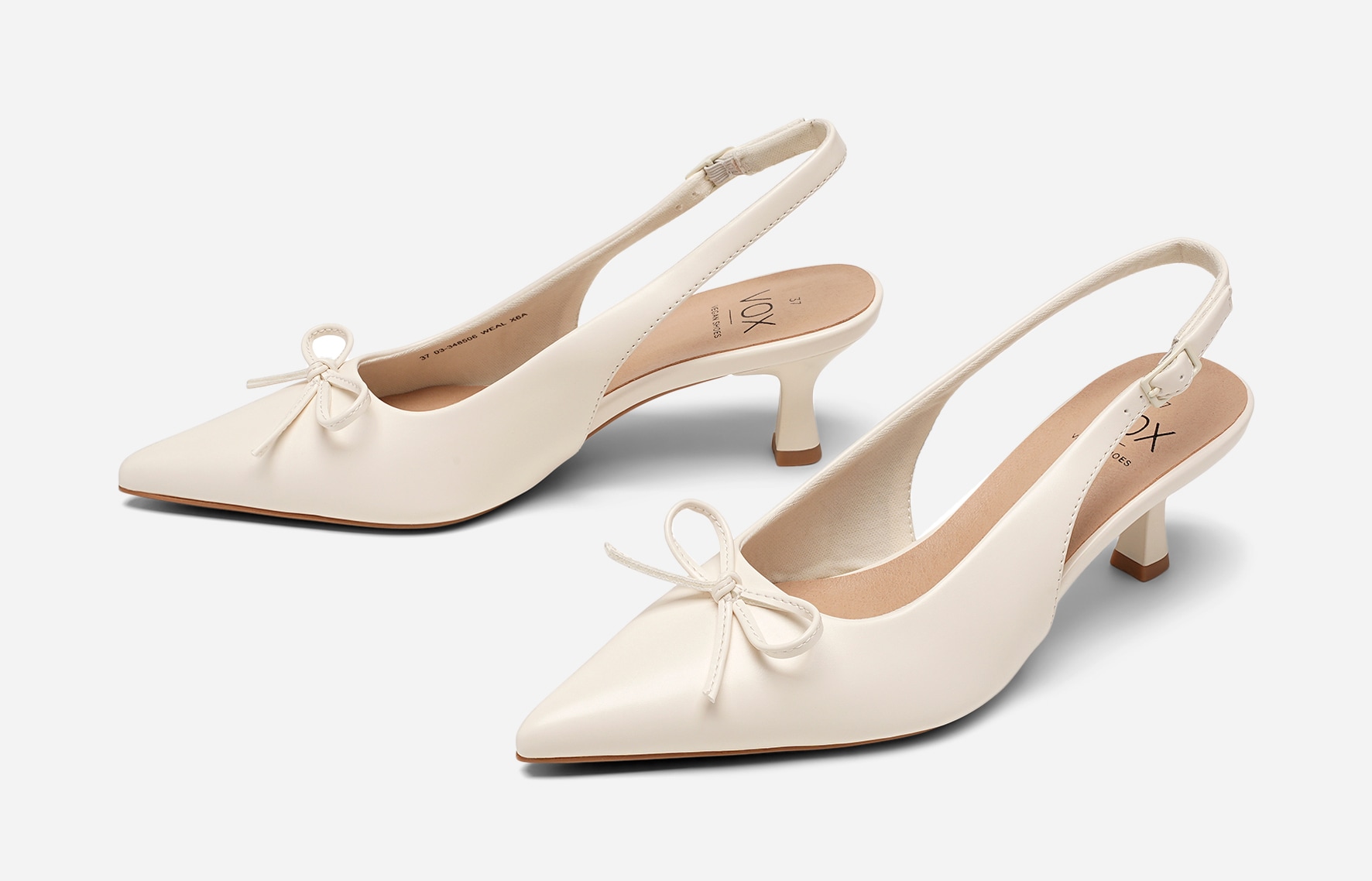 VOX, Pumps med slingback Hvit