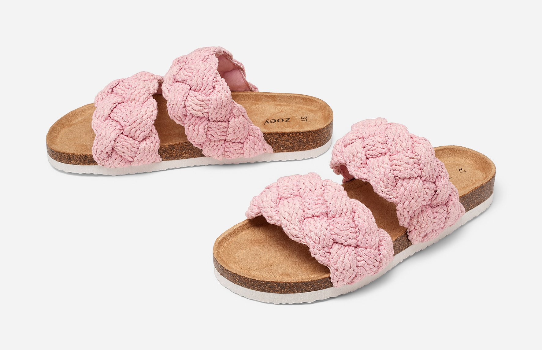 ZOEY, Sandal med reimer Rosa